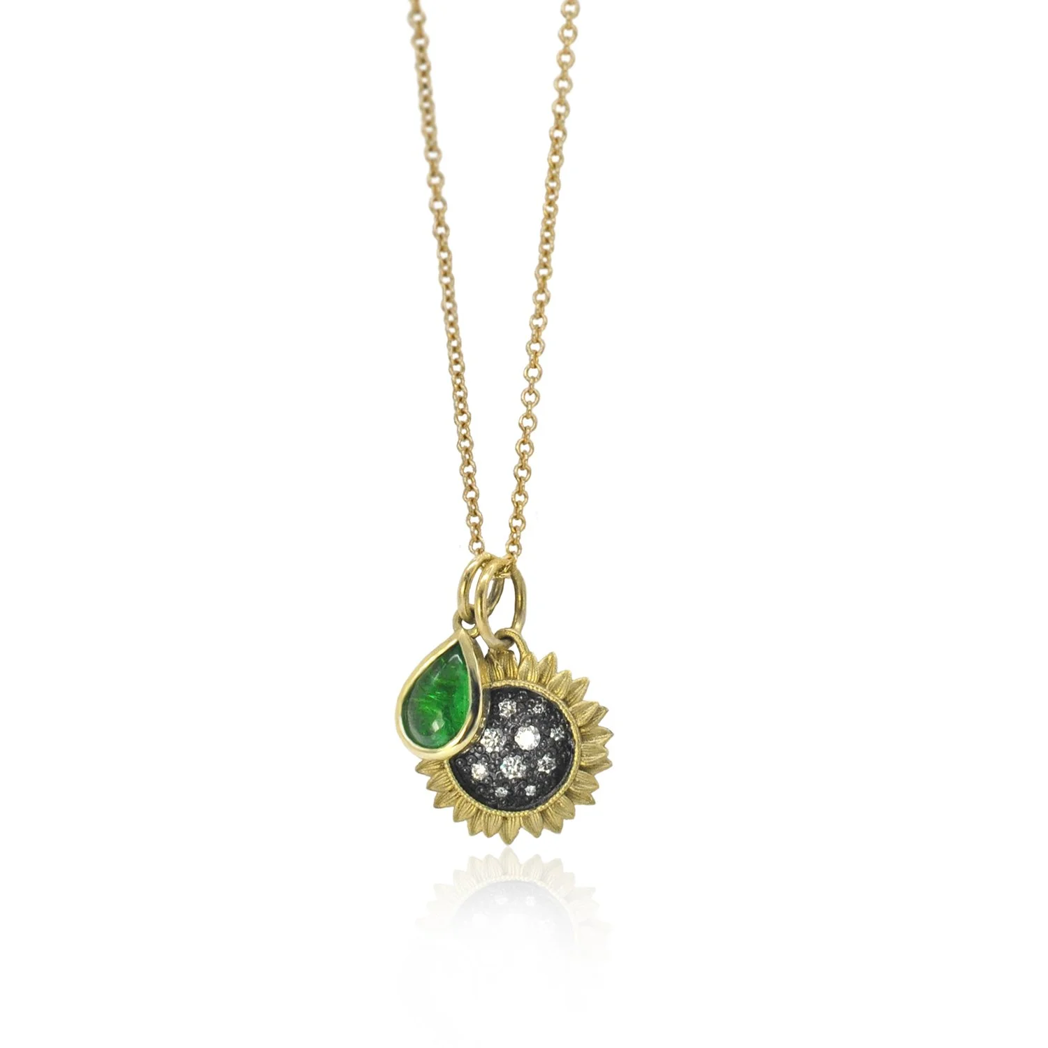 Green Tsavorite Teardrop Charm — Rebecca Myers Design